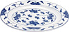 [ TATTONG, BLUE LOTUS, OVAL PLATTER,  8" ]